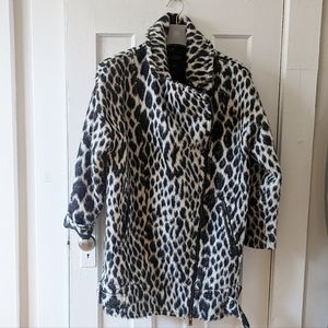 Banana Republic Moto Animal Print Coat